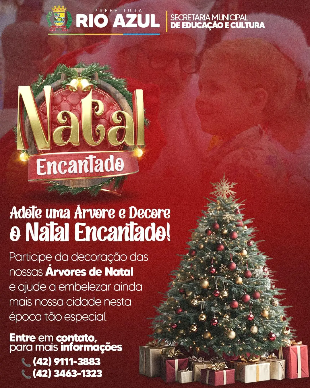 Prefeitura lança campanha “Natal Encantado em Rio Azul: Vamos Decorar Juntos”