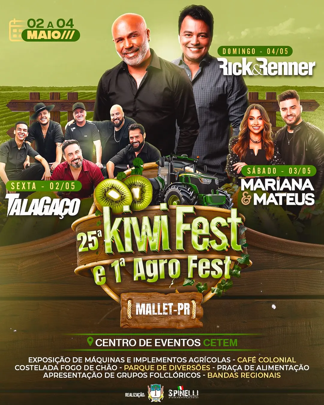 Mallet escolhe as soberanas da 25ª Kiwifest e 1ª Agrofest