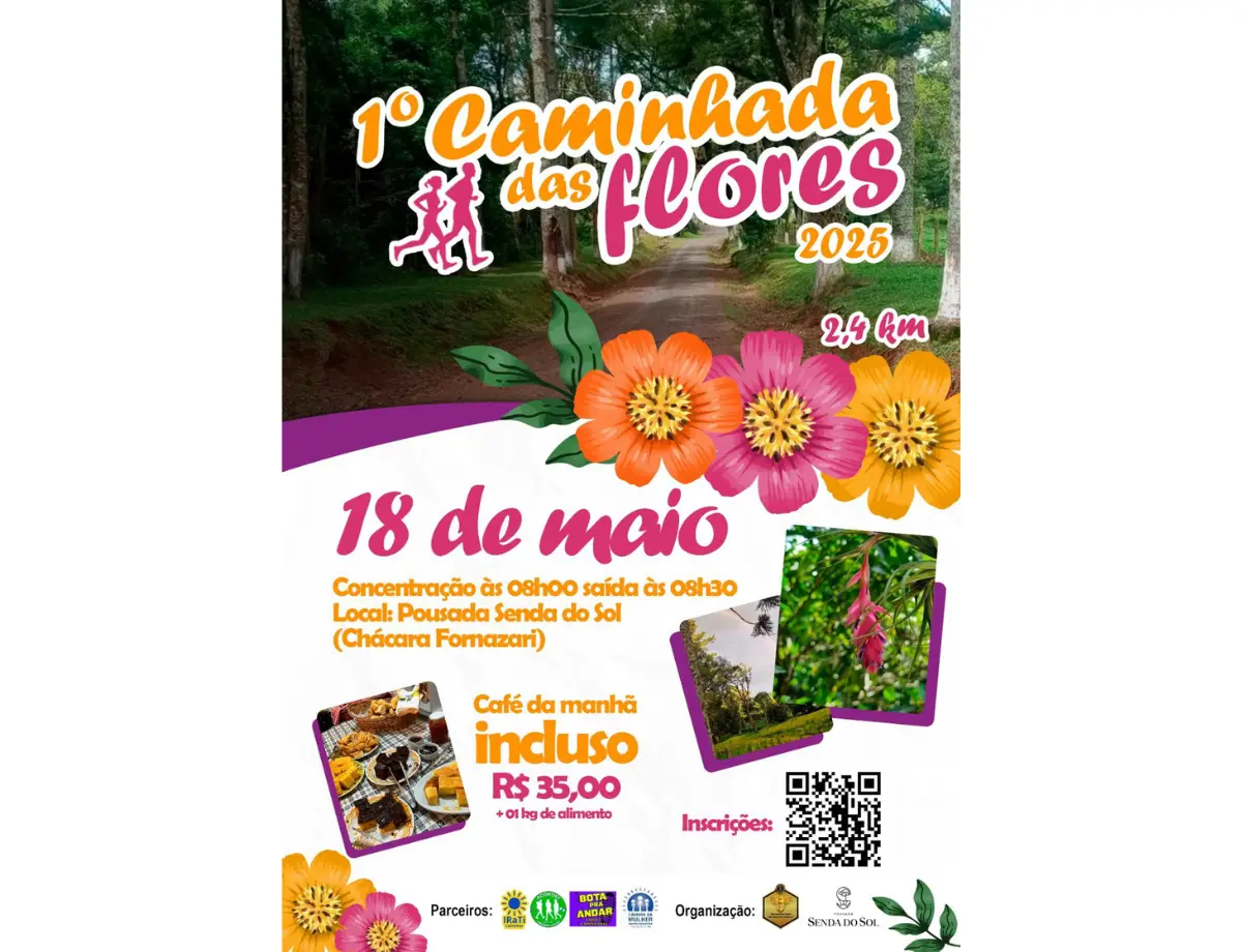 Lions Clube promove 1ª Caminhada das Flores no dia 18 de maio
