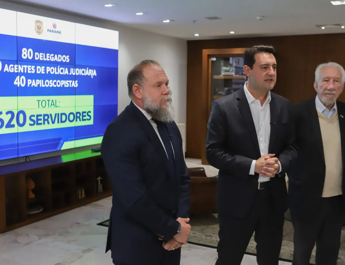 Ratinho Junior anuncia contratação de 620 policiais para reforçar o quadro da Polícia Civil